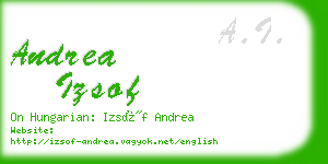 andrea izsof business card